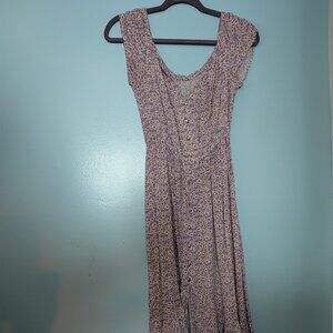 Maxi Cottegecore Tiny Floral Pink Dress Size S